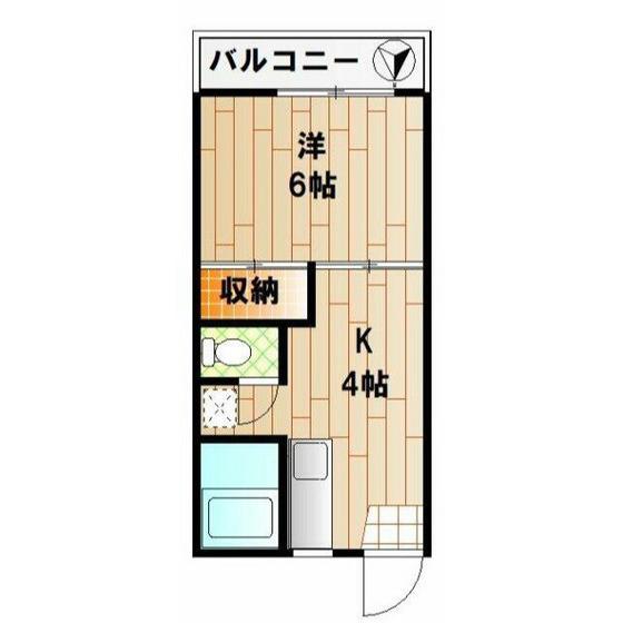 コーポ鈴木B棟(1K/1階)の間取り写真