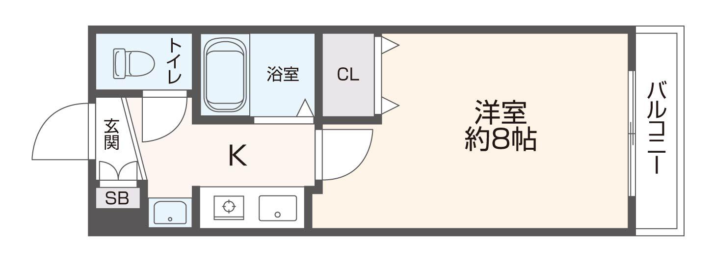パークガーデン(1K/3階)の間取り写真