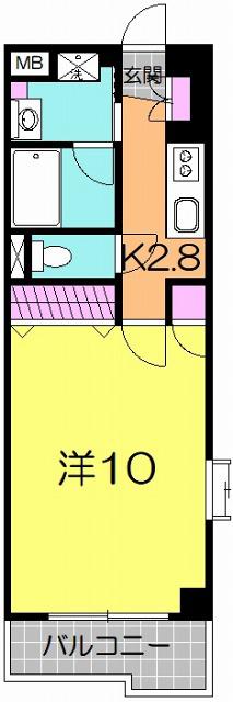 ブォンジョルノ(1K/3階)の間取り写真