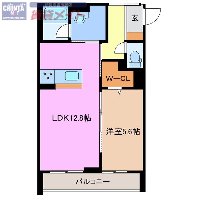 BEREO服部(1LDK/1階)の間取り写真