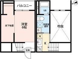 CIEL 五女子(ワンルーム/1階)の間取り写真