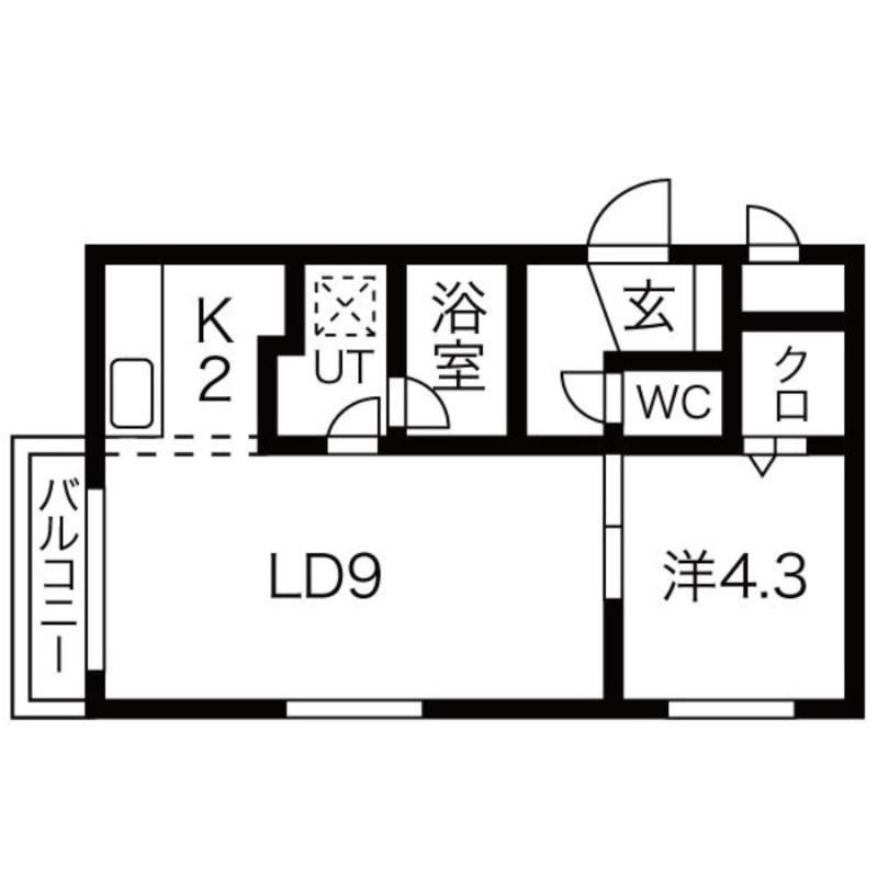 SUNNY SPOT(1LDK/3階)の間取り写真