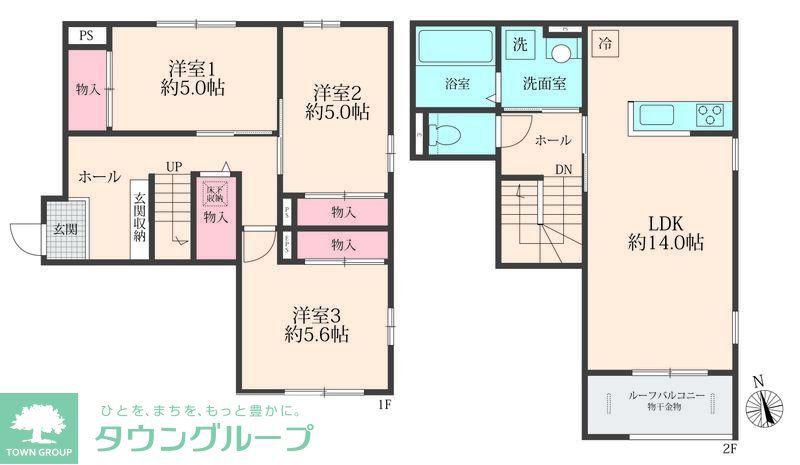 BLOOM COURT(3LDK/1階)の間取り写真