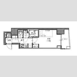 S-RESIDENCE福島玉川TRES(1K/9階)の間取り写真