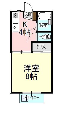 オーベルジュ・ド・ヌクシナK(1K/1階)の間取り写真