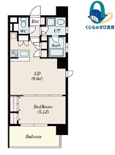 グランデュール東桜(1LDK/8階)の間取り写真