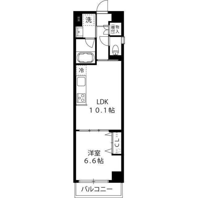 グランデュールVI羽田(1LDK/3階)の間取り写真