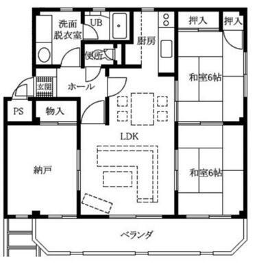 メゾンオグラ(3LDK/2階)の間取り写真