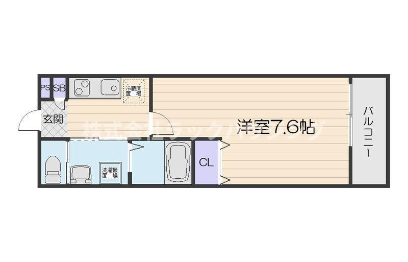 ALEGRIA古川橋II(1K/3階)の間取り写真