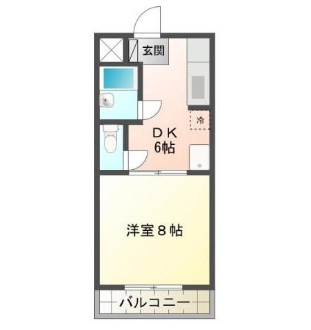 BOW&ARROWII(1DK/3階)の間取り写真