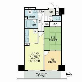 レクセル保土ヶ谷(2LDK/1階)の間取り写真