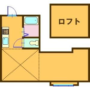 月寒原レジデンス(1K/2階)の間取り写真