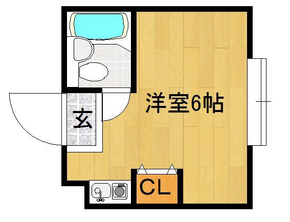 KYOTO STUDENT HOUSE(1K/2階)の間取り写真