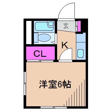 佐生マンション(1K/2階)の間取り写真