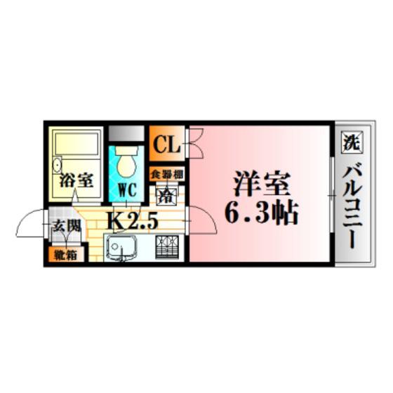 レジデンス白井I(1K/2階)の間取り写真