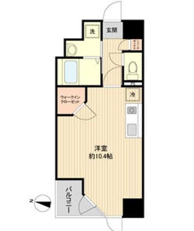 HF晩翠通レジデンス(ワンルーム/10階)の間取り写真