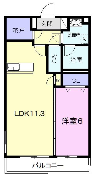 LEMAN (1LDK/3階)の間取り写真