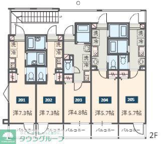 MELDIA大宮北A(ワンルーム/2階)の間取り写真