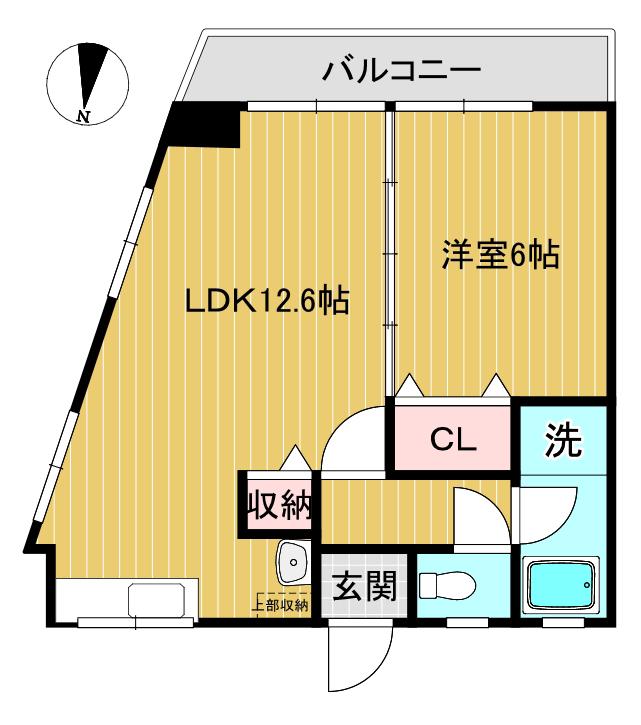 松田ビル(1LDK/3階)の間取り写真