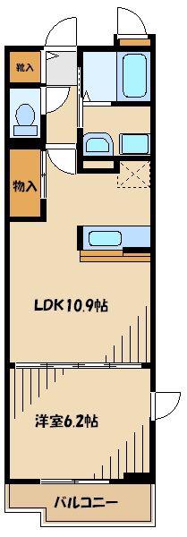 ライムランド(1LDK/1階)の間取り写真