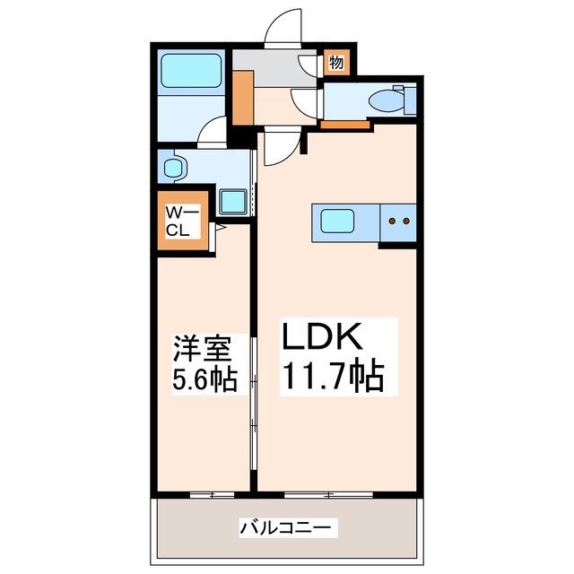 ヒルクレストELGRAND大江(1LDK/5階)の間取り写真