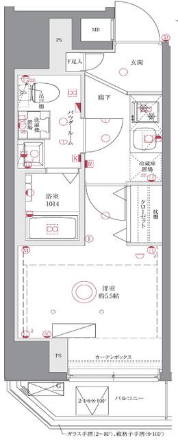 AZEST川崎大師III(1K/3階)の間取り写真