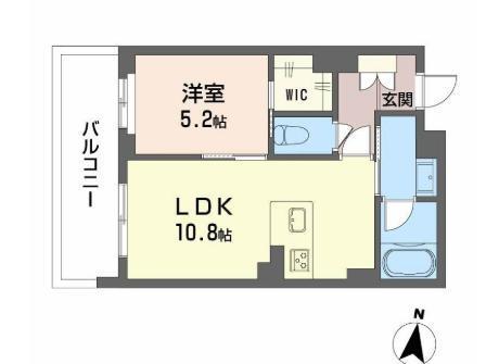 シャーメゾン神宮参道(1LDK/2階)の間取り写真