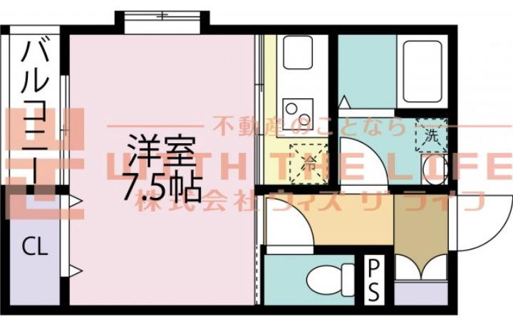 RIOND-MI(1K/1階)の間取り写真