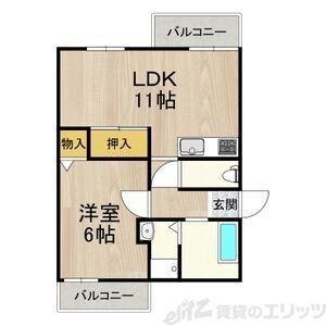 JMRレジデンス新大阪 (1LDK/2階)の間取り写真