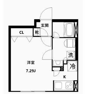 CREAL高田馬場II(ワンルーム/3階)の間取り写真