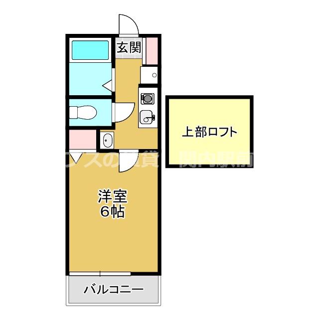 VENUS LAGOON 斎藤分町(1K/2階)の間取り写真
