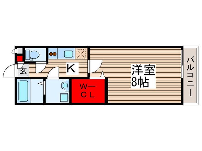 リブリ旭町(1K/1階)の間取り写真