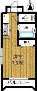 グランベール安田通(1K/4階)の間取り写真