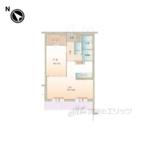 ハートフル瀬田(1LDK/3階)の間取り写真
