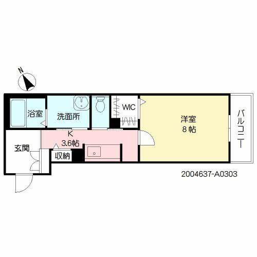GRAND SUNNY(1K/3階)の間取り写真