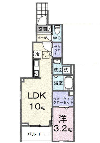 ARCADIA 智(1LDK/1階)の間取り写真