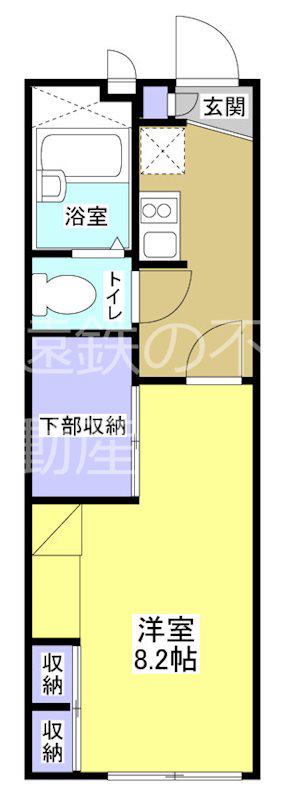 URANUS(1K/2階)の間取り写真