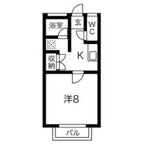 リトルハウス18(1K/2階)の間取り写真