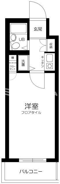 クレセント大森(1K/3階)の間取り写真