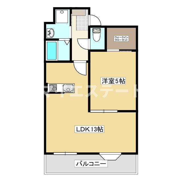アレンタワー新八代(1LDK/10階)の間取り写真