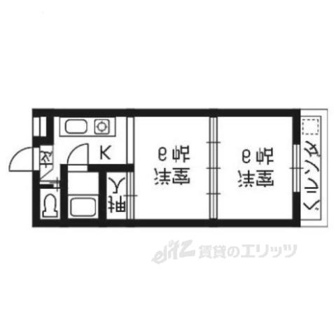 サンチェリー高田Ⅰ(2K/3階)の間取り写真