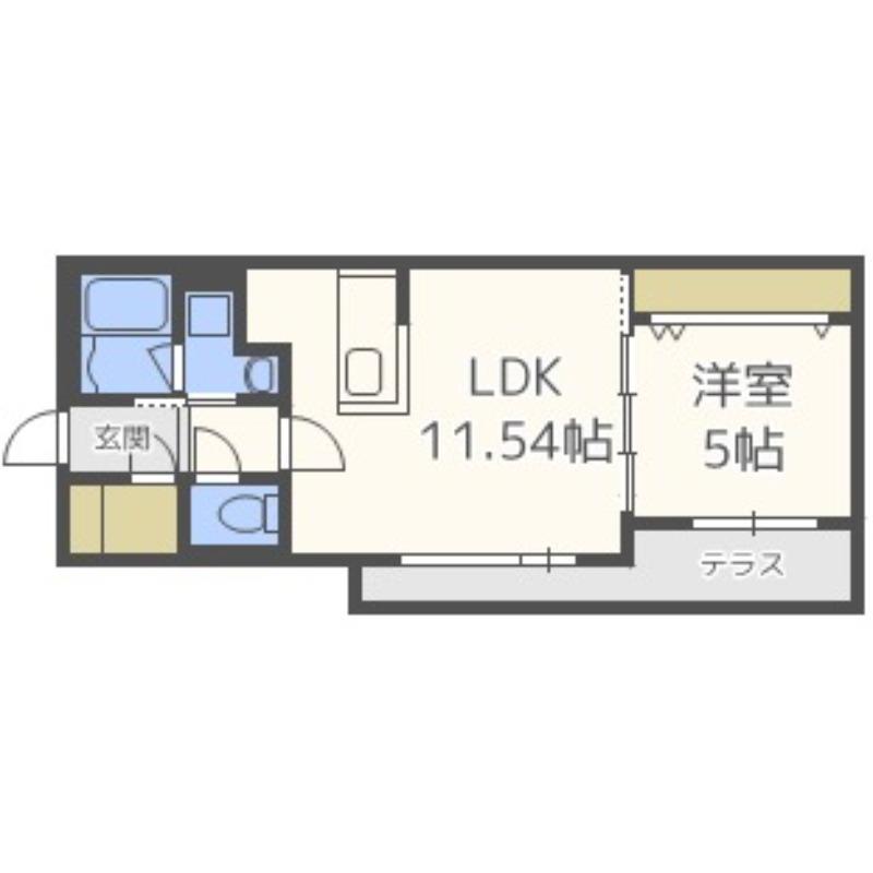 AYA RESIDENCE (1LDK/1階)の間取り写真