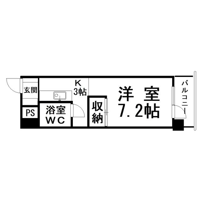 クレインマンション(1K/3階)の間取り写真