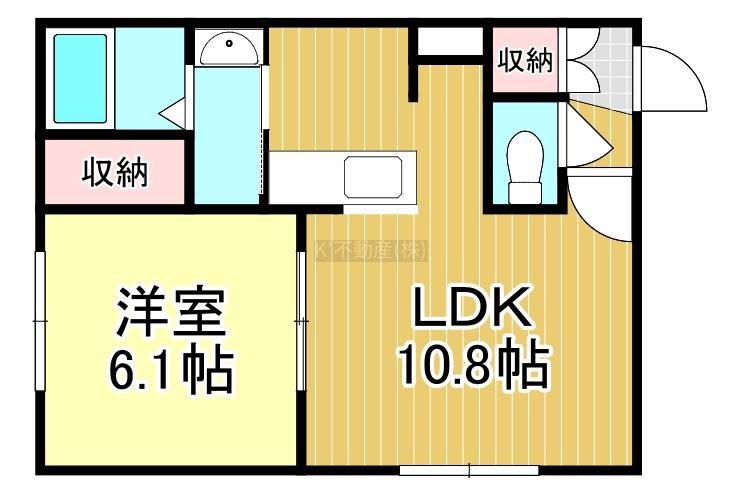 パトリア(1LDK/2階)の間取り写真