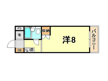 どみとりーときわ(ワンルーム/3階)の間取り写真