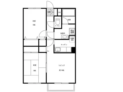 パルティータ(2LDK/1階)の間取り写真