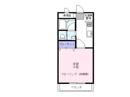 ウィスタリア2(1K/3階)の間取り写真