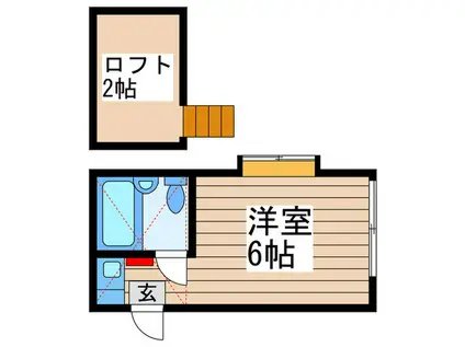 湊サンハイツ(ワンルーム/1階)の間取り写真
