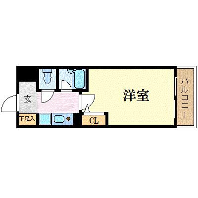 エスリード本町(1K/7階)の間取り写真