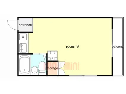 シティコートMAYA(ワンルーム/2階)の間取り写真